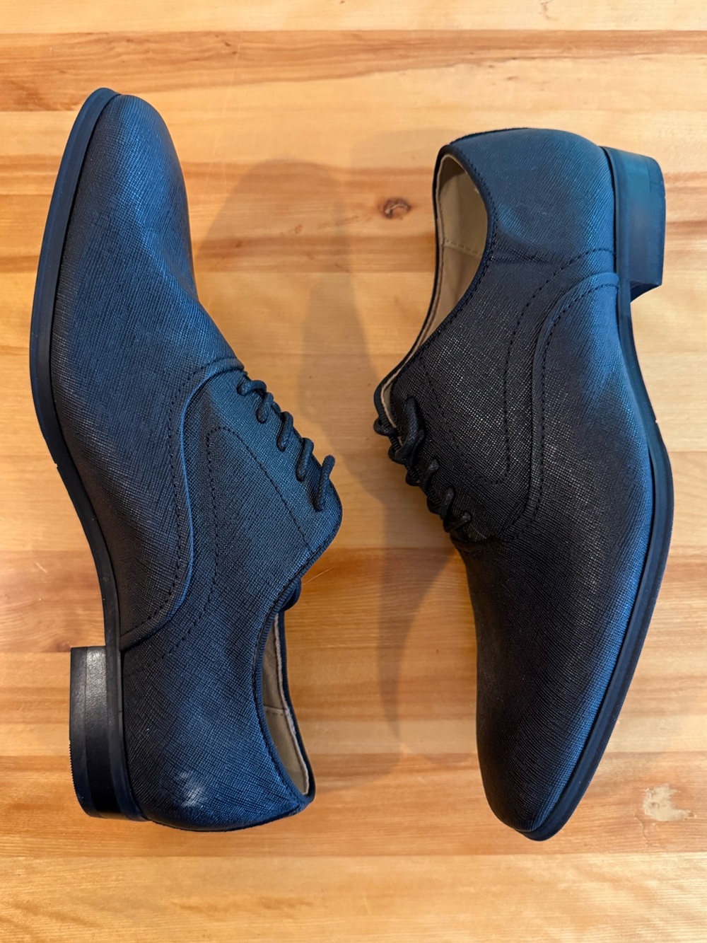 Mix No. 6 Men's Black Textured Derby Shoes